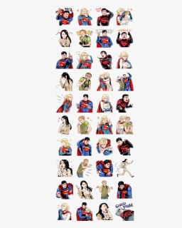 Superman Line Sticker Gif & Png Pack - Power Girl Jimmy Olsen, Transparent Png, Free Download