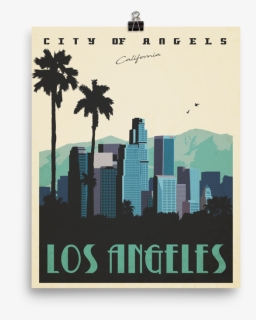 Transparent Los Angeles Skyline Silhouette Png - California Twa Travel Posters Los Angeles, Png Download, Free Download