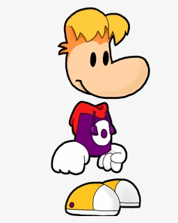 I Decided To Go Ahead And Color My Paper Rayman Drawing, - Paper Rayman, HD Png Download, Free Download