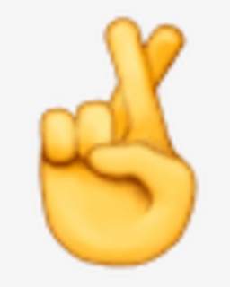 Cross Finger Emoji Png - Small Fingers Crossed Emoji, Transparent Png, Free Download