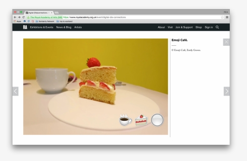 I’m Showing Emoji Cafe At The Royal Academy Tomorrow - Cheesecake, HD Png Download, Free Download