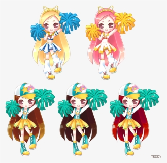 Vector Library Cheerleader Lucia By Teddyland - Chibi Cheerleader, HD Png Download, Free Download