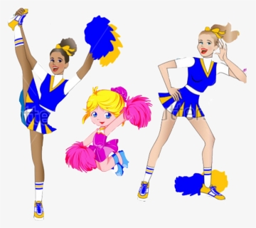 Cheerleaders @hamstersrule Freetoedit - Cheerleader Cartoon, HD Png Download, Free Download