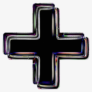 #cross #3d #x #glitch #sticker #grunge - Glitch Cross Png, Transparent Png, Free Download