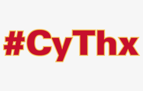Cythx Written In Cardinal Red Font With Gold Outlines, HD Png Download, Free Download