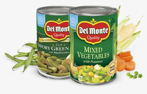 Del Monte Savory Green Beans With Mushrooms - Canned Green Beans And Mushrooms, HD Png Download, Free Download