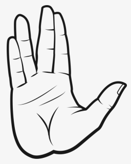 Line Art,drawing,thumb - Live Long And Prosper Vector, HD Png Download, Free Download