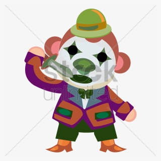 Circus Monkey With Clown Face Paint Performing With - Circus, HD Png Download, Free Download