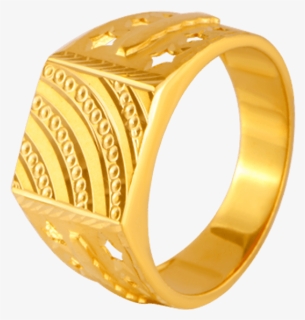 22kt Yellow Gold Ring For Men - Ring, HD Png Download, Free Download