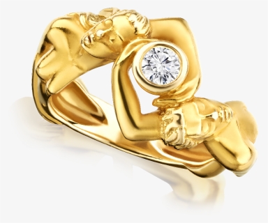 Art Nouveau Design 18ct Yellow Gold Ring - Ring, HD Png Download, Free Download