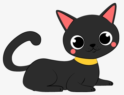Black Cat Clipart - Cartoon, HD Png Download, Free Download
