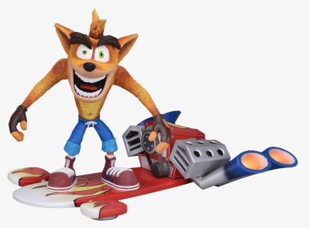 Crash Bandicoot With Hoverboard 7” Scale Action Figure - Crash Bandicoot Neca Jetboard, HD Png Download, Free Download