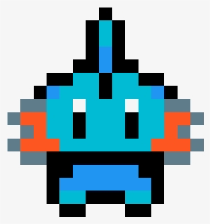 Mudkip Face Pixel Art Hd Png Download Kindpng