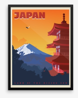 Japanese Vintage Travel Art, HD Png Download, Free Download