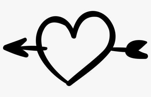 Heart And Arrow - Heart With Arrow Svg, HD Png Download, Free Download