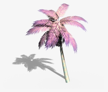 #palmtree #pink #seapunk #freetoedit - Vaporwave Palm Tree Png, Transparent Png, Free Download