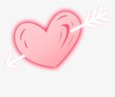 #neon #pink #heart #arrow #cupidsarrow #love #freetoedit - Heart, HD Png Download, Free Download
