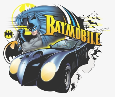 Batman Batmobile Youth Hoodie - Cartoon, HD Png Download - kindpng