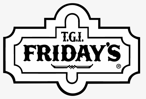 Friday"s Logo Black And White Clipart , Png Download, Transparent Png, Free Download