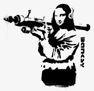 Banksy Mona Lisa Stencil , Png Download - Stencil Banksy Mona Lisa, Transparent Png, Free Download