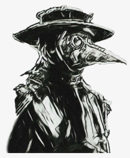 #plaguedoctor #doctor #plague #mask #masked #plaguedoctormask - Plague Doctor Mask Drawing, HD Png Download, Free Download