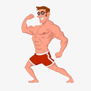 Bodybuilder Posing By Gatts - Png Bodybuilding Logo Hd, Transparent Png, Free Download