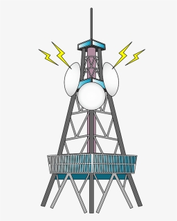 Radio Masts And Towers Clipart 電波 塔 イラスト フリー Hd Png Download Kindpng