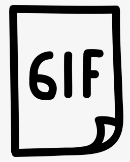 Gif Image File Hand Drawn Outline - Hand Drawn File Icons, HD Png Download, Free Download