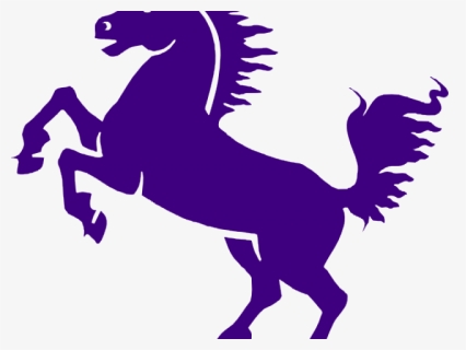 Mustang Clipart Purple - Black Rearing Horse Png, Transparent Png, Free Download