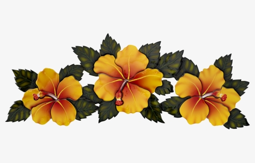 Hf74y Yellow Hibiscus Flower Copy - Hibiscus, HD Png Download, Free Download