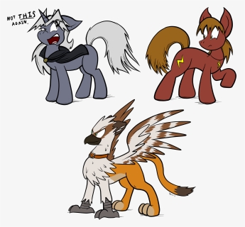 Two Ponies And A Griffin , Png Download - Cartoon, Transparent Png, Free Download