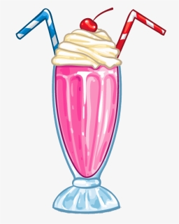 Strawberry Milkshake Png Clipart - Milkshake Clipart, Transparent Png, Free Download