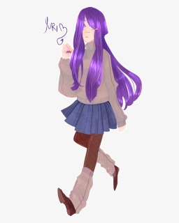 Yuri Ddlc Yuri Ddlc Doki Doki Literature Club Doki - Cartoon, HD Png Download, Free Download