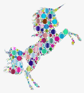 Prismatic Unicorn Silhouette 2 Circles 5 No Background - Unicorn Picture No Background, HD Png Download, Free Download