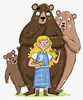 Goldilocks And Three Bears Clipart, HD Png Download, Free Download