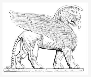 Assyrian Winged Lion Vector Image - Assyrian Gryphon, HD Png Download, Free Download