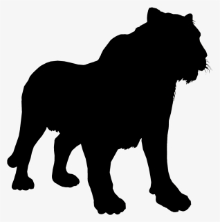 Bengal Tiger Silhouette - Masai Lion, HD Png Download, Free Download