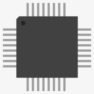 Generic Smd Tqfp32 Ic Package Clip Arts - Monochrome, HD Png Download, Free Download