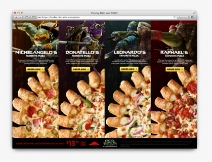 Pizza Hut Digital Banners , Png Download - Pizza Hut Ninja Turtle Pizzas, Transparent Png, Free Download