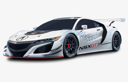 Acura Nsx Gt3 Racing White Car Png Image - Racing Acura Nsx, Transparent Png, Free Download
