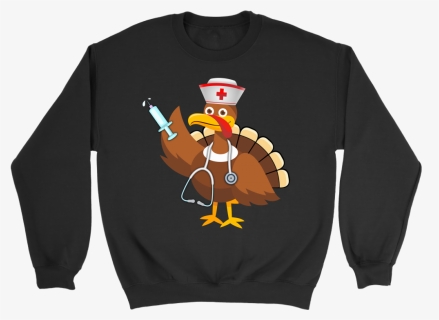 Funny Nurse Turkey Thanksgiving T-shirt Cute Turkey - Santa Semi Truck Driver, HD Png Download, Free Download