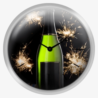 A Bottle Of Champagne And Sparklers - Circle, HD Png Download, Free Download
