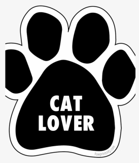 Paw Print Sticker "cat Lover - Sticker, HD Png Download, Free Download
