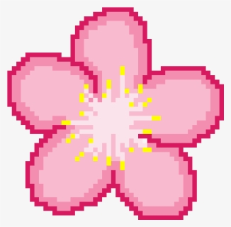 Transparent Sakura Flower Png - Sakura Blossom Pixel Art, Png Download, Free Download