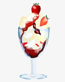 Strawberry Sundae Clip Arts - Ice Cream Sundae Clipart, HD Png Download, Free Download