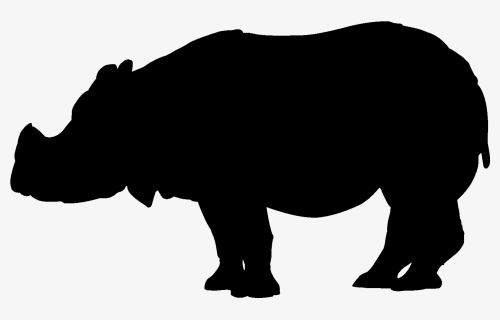 Rhinoceros Clip Art Domestic Pig Image Silhouette - Silhouette Polar Bear Png, Transparent Png, Free Download