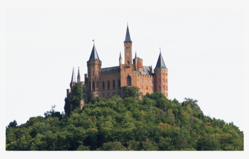Castle On A Hill Surrounded By Trees Png Image - Hohenzollern Castle, Transparent Png, Free Download