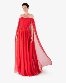 Ralph And Russo Evening Dress With Cape, HD Png Download, Free Download