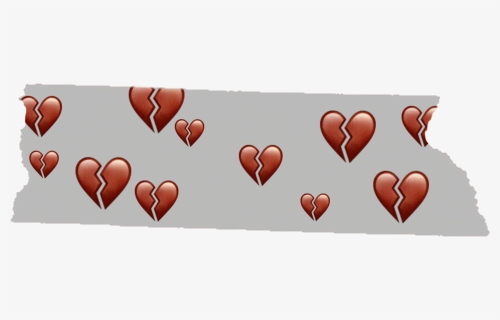 #freetoedit #scotch #tape #heart #broken #heartbroken - Heart, HD Png Download, Free Download