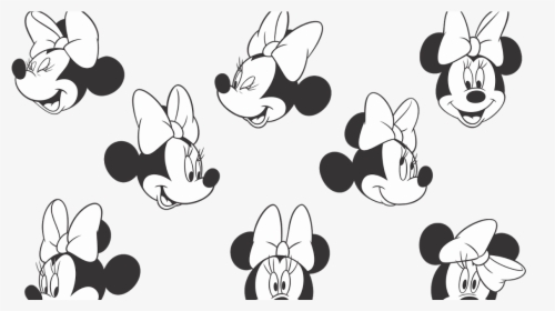 Minnie Mouse Black White Logo Vector - Minnie Mouse Coloring Pages, HD Png Download, Free Download